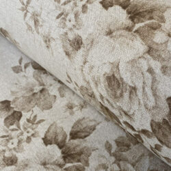 Tea Rose Fabric Sepia Brown Cloth Tinsmiths