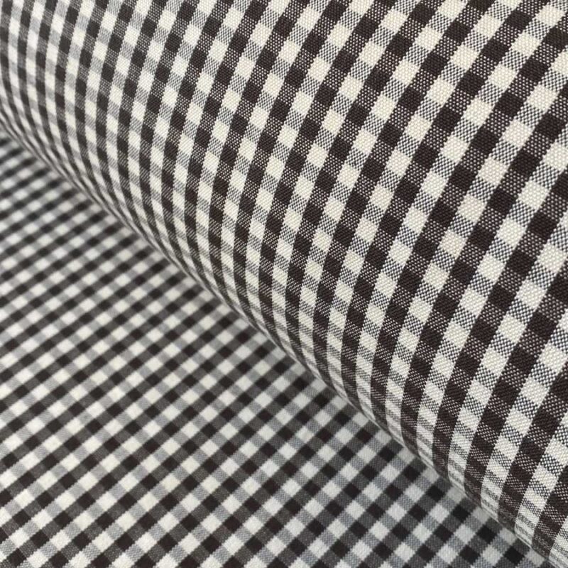 Brogue Check Fabric Tinsmiths Cocoa