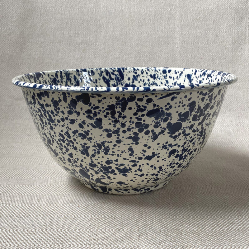 Enamel Splatter ware Salad Bowl Tinsmiths