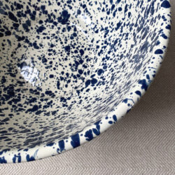 Enamel Splatter ware Salad Bowl Tinsmiths