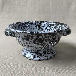 Enamel Splatter ware colander bowl Tinsmiths
