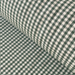 Brogue Check Fabric Dark Green Tinsmiths