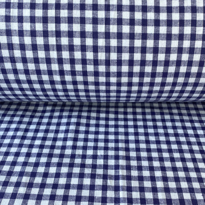 Narrow Vichy Check Gingham - Navy - Image 3