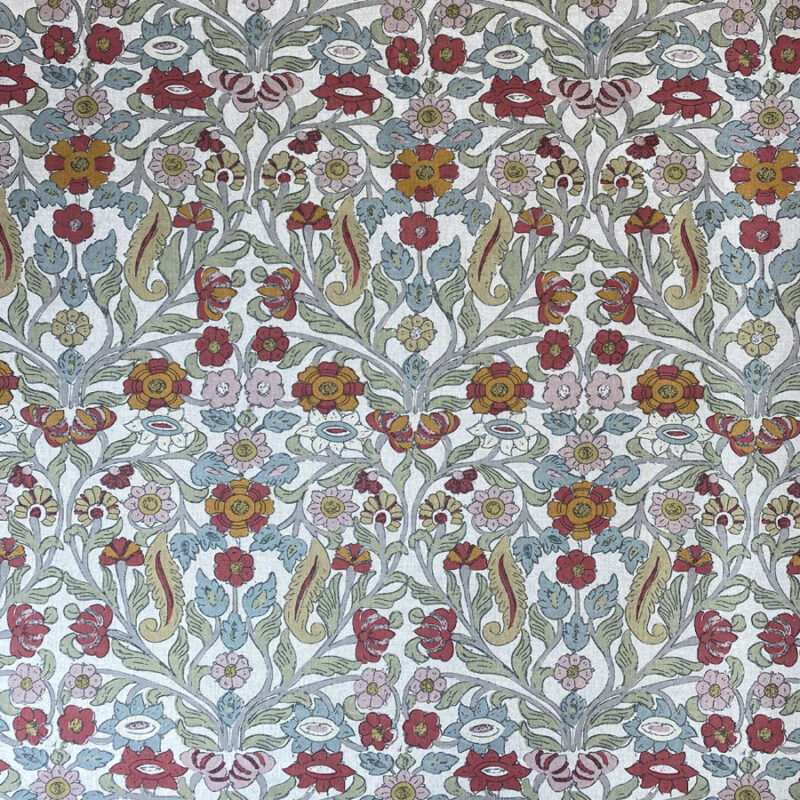 Virginia Print Fabric Tinsmiths red sage