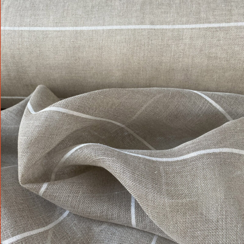 Extra Wide Sheer Stripe - White - Image 2