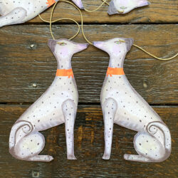 Garland Spotty Lurcher Dog Tinsmiths