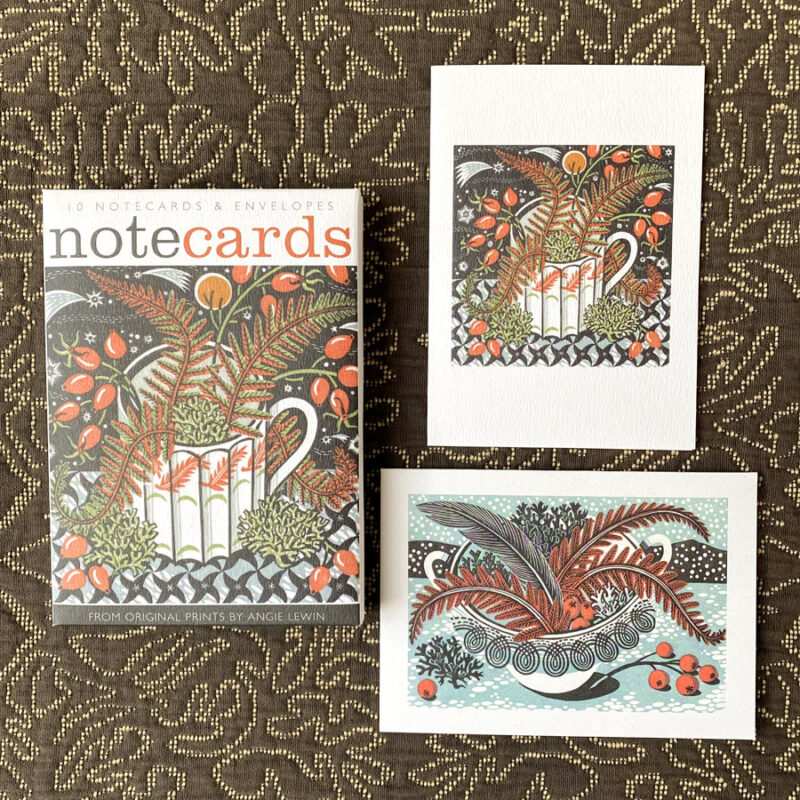 Angie Lewin Notecards Winter Tinsmiths