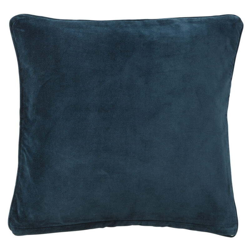 Cotton Velvet Cushion Navy Blue