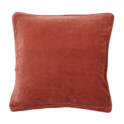 Cotton Velvet Cushion tarracotta pink