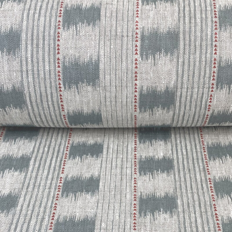 Otto Print Striped Linen fabric Tinsmiths