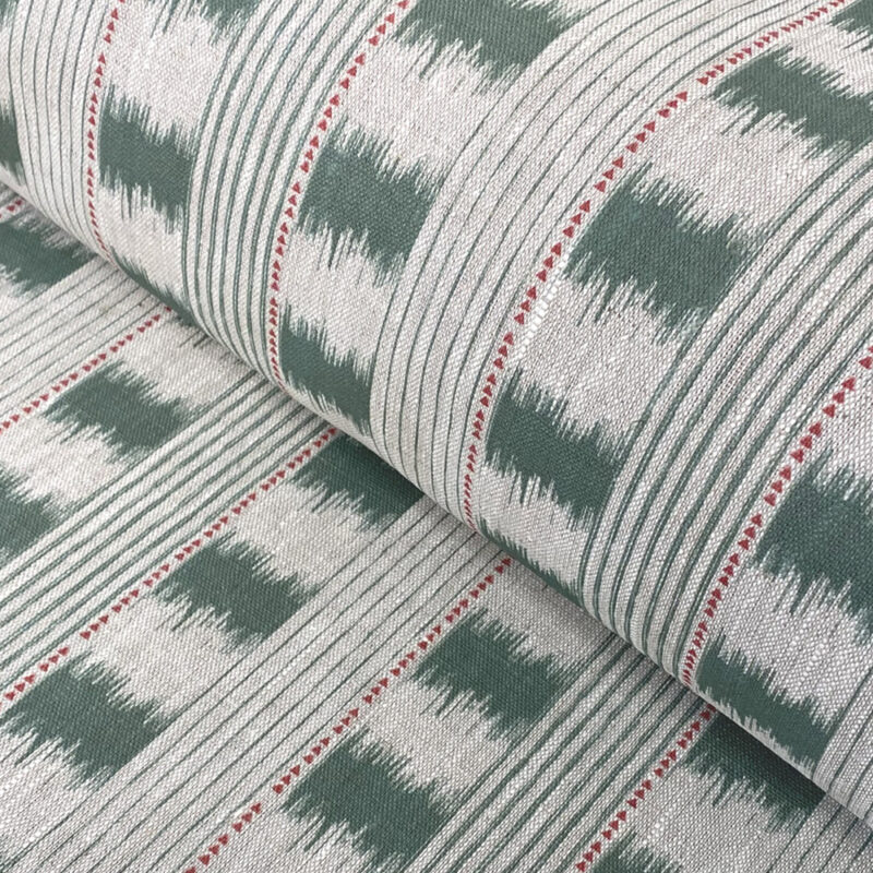 Otto Print Striped Linen fabric Tinsmiths