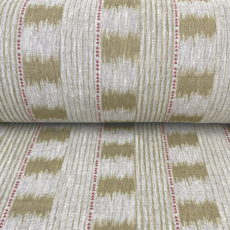 Otto Print Striped Linen fabric Tinsmiths