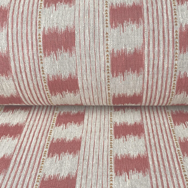 Otto Linen Stripe - Strawberry - Image 3