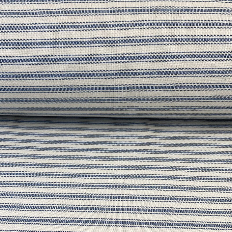 Extra Wide Hector Ticking Stripe - Indigo - Image 3