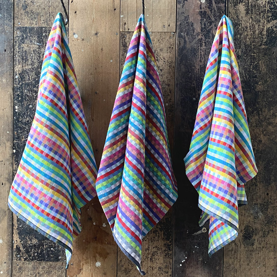 Multi coloured tea towels hotsell