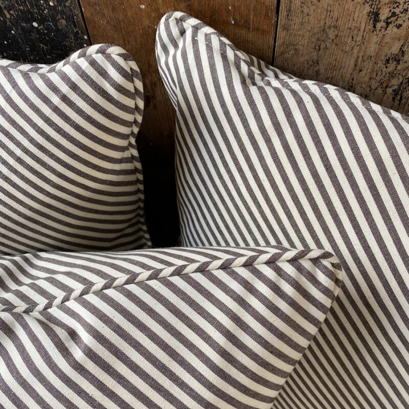 Alpha Stripe Cushion - Black - Image 2