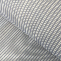 Extra Wide Pinstripe Print brushed cotton fabric Tinsmiths Curtains Blinds