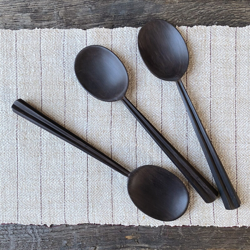 Qasa Qasa African Blackwood Cooking Utensils Tinsmiths