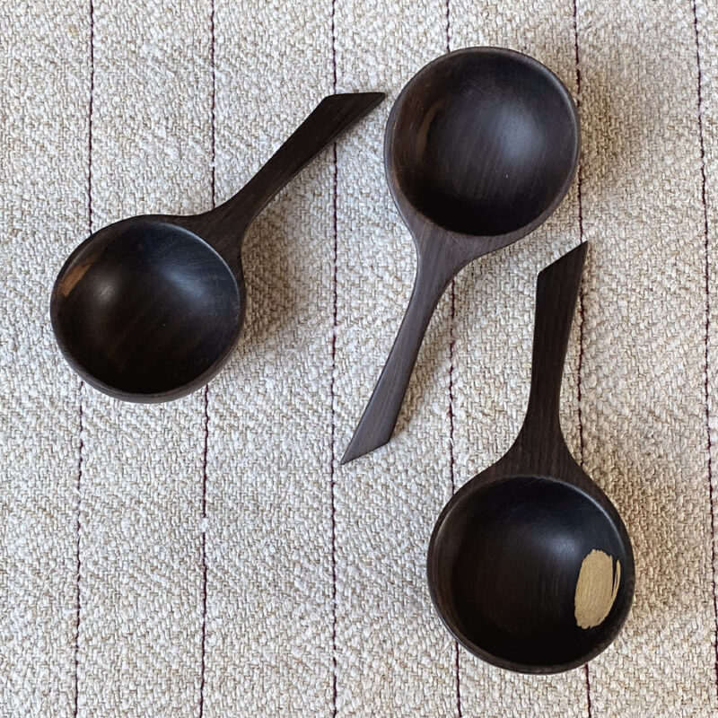 Qasa Qasa Coffee Scoop African Blackwood Tinsmiths