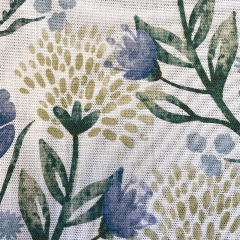 Wild Clover on Ivory - Indigo and Gold - Image 4