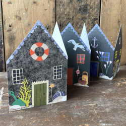 Hadley Paper Goods Fishermans Huts Concerina Card Tinsmiths Ledbury