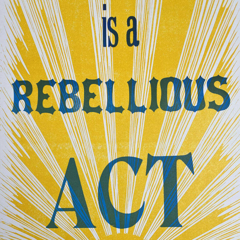 Joy Letterpress Poster by Tamsin  Abbott - Image 4