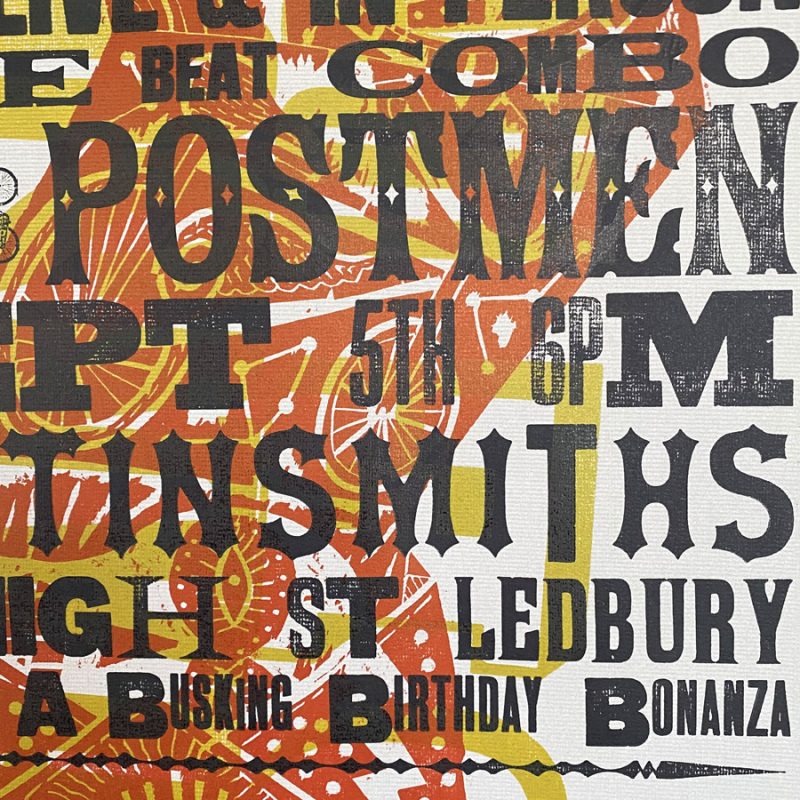 The Postmen Letterpress Poster - Jonny Hannah - Image 2
