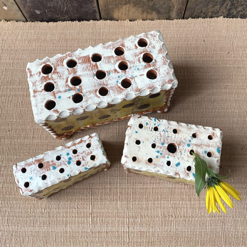 Sarah Monk Ceramic Flower Brick - Yellow - Image 3