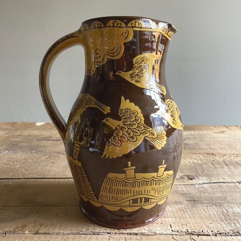 Katie B Morgan Slipware Jug - Flying Pigeons SORKMJ20 - Image 2