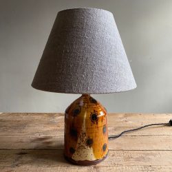 Russell Kingston Slipware Lamp Tinsmiths Ledbury