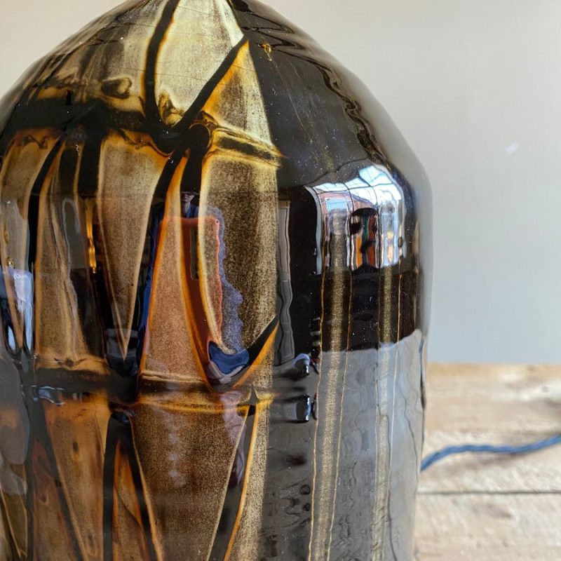 Russell Kingston Slipware Lamp Tinsmiths Ledbury