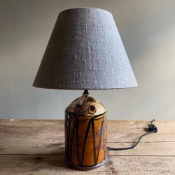 Russell Kingston Slipware Lamp Tinsmiths Ledbury