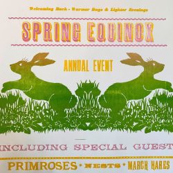 Sophie Elm Illustrator Spring Equinox Tilley Printing Tinsmiths Ledbury