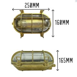 Large Brass Bulkhead Light Tinsmiths Ledbury