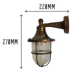Antique Br4ass Wall Lantern Tinsmiths Ledbury