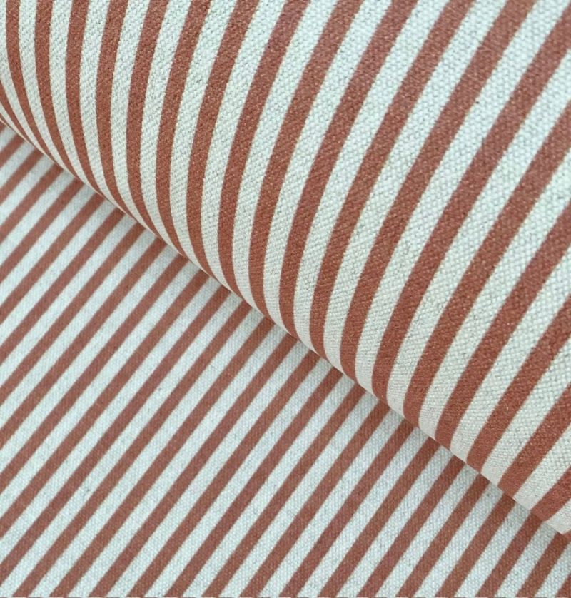 Etta Brick stripe curtain fabric