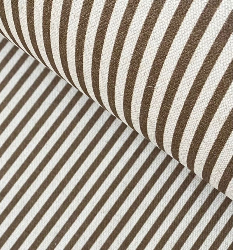 Etta Stripe Brown Curtain fabric stripe