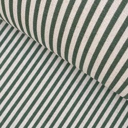 Green striped curtain fabric Etta Stripe