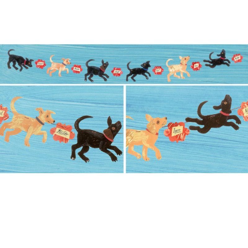 Mark hearld Puppy Parade Garland Tinsmiths Ledbury