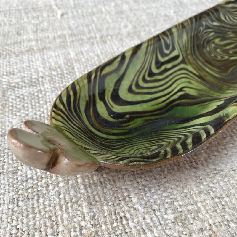 Patia Davis Long Oval Platter - Green PASG - Image 2
