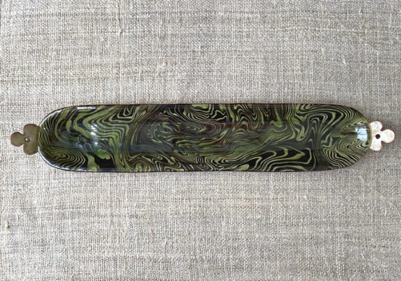 Patia Davis Long Oval Platter - Green PASG - Image 3