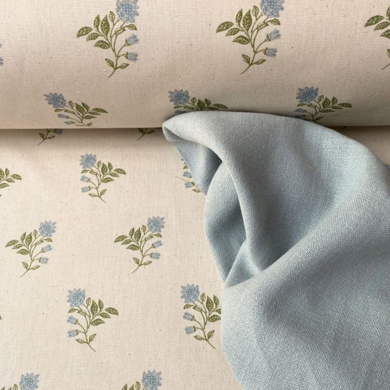 Lavenham Linen Fabric Duckegg Tinsmiths Ledbury