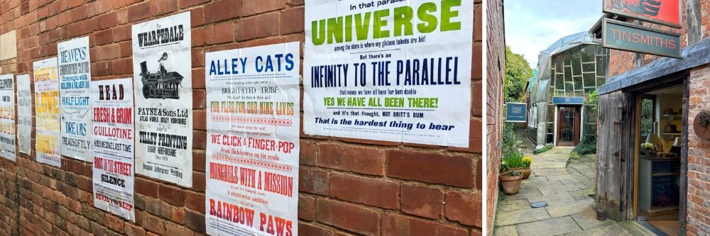 Tinsmiths Allleyway with Letterpress Posters