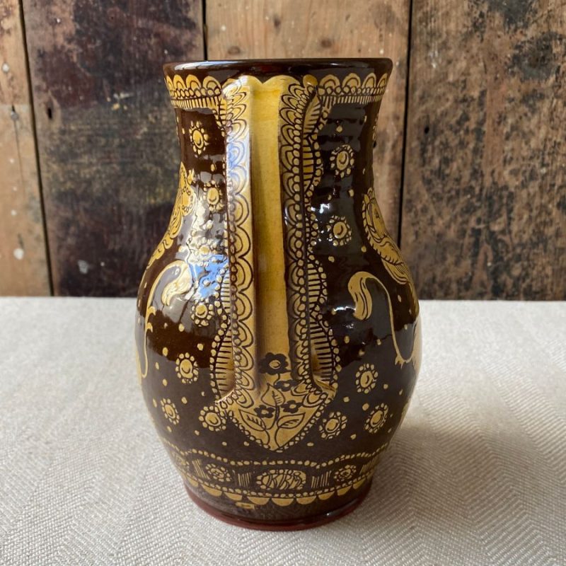 Katie B Morgan Slipware Jug - Lion and Unicorn SORKJ1 - Image 3