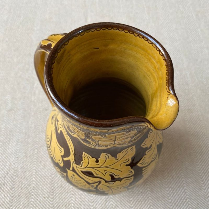 Katie B Morgan Slipware Jug - Green Men SORKJ3 - Image 4