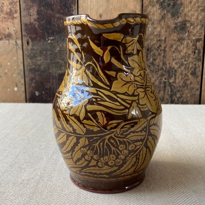 Katie B Morgan Slipware Jug - Queen of the Green SORKJ7 - Image 5