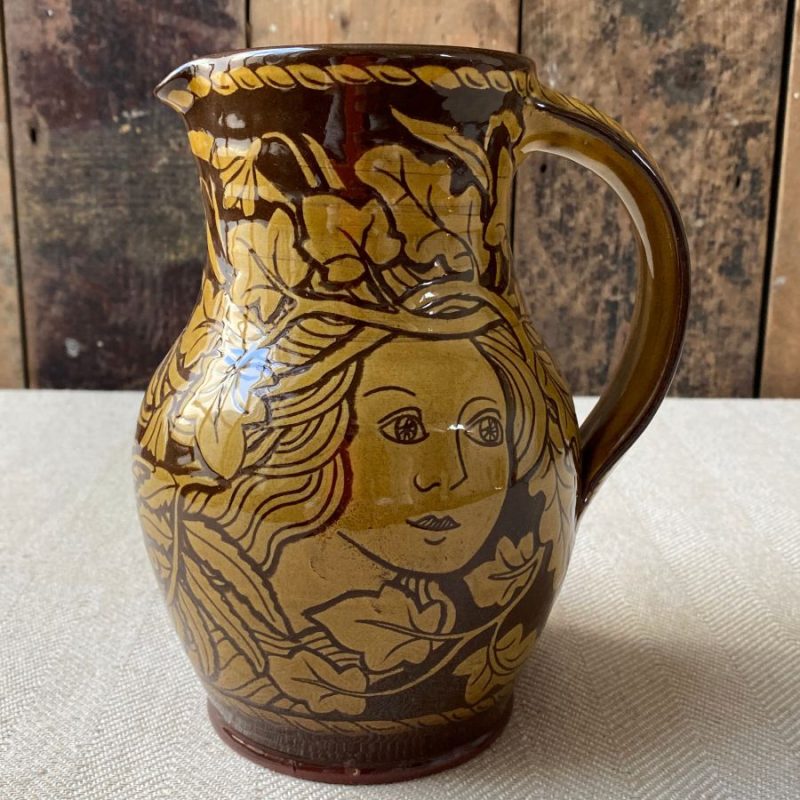 Katie B Morgan Slipware Jug - Queen of the Green SORKJ7 - Image 6