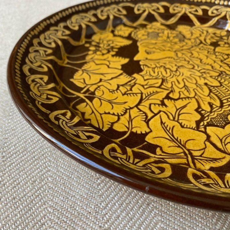 Katie B Morgan Slipware Plate - Green King SORKP1 - Image 2